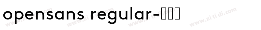 opensans regular字体转换